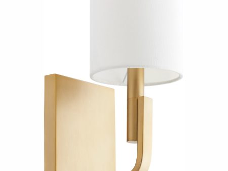 Tempo 1-light Wall Mount Light Fixture Aged Brass Online now