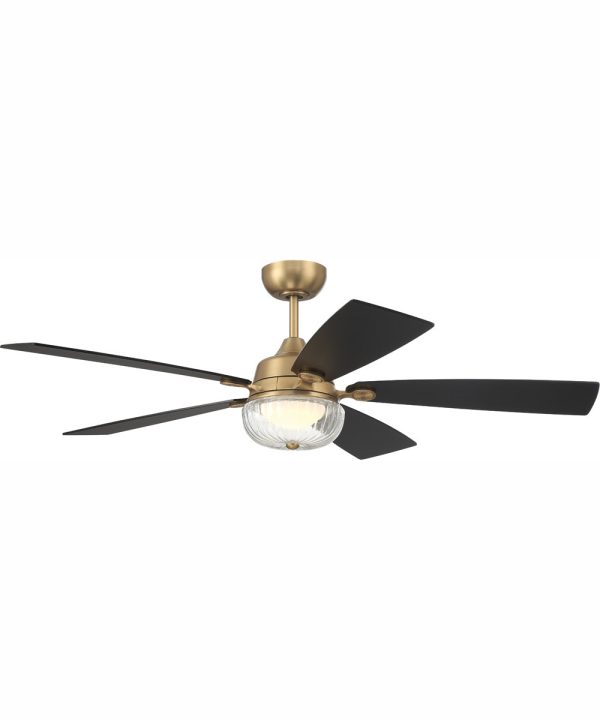 52  Chandler 1-Light Ceiling Fan Satin Brass on Sale