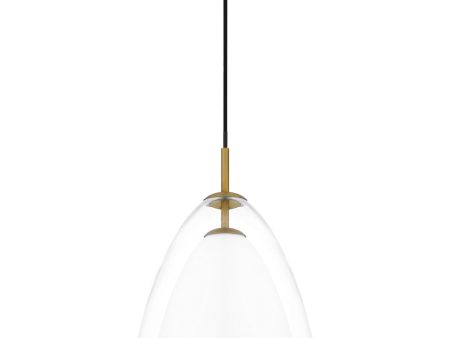 Aero 1-light Mini Pendant Aged Brass Hot on Sale