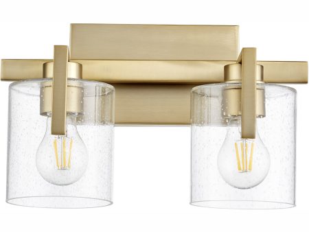 2-light Bath Vanity Light Aged Brass For Cheap