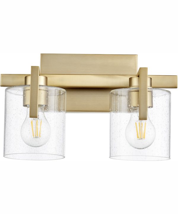 2-light Bath Vanity Light Aged Brass For Cheap