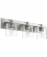 3-light Bath Vanity Light Satin Nickel w  Clear Seeded Hot on Sale