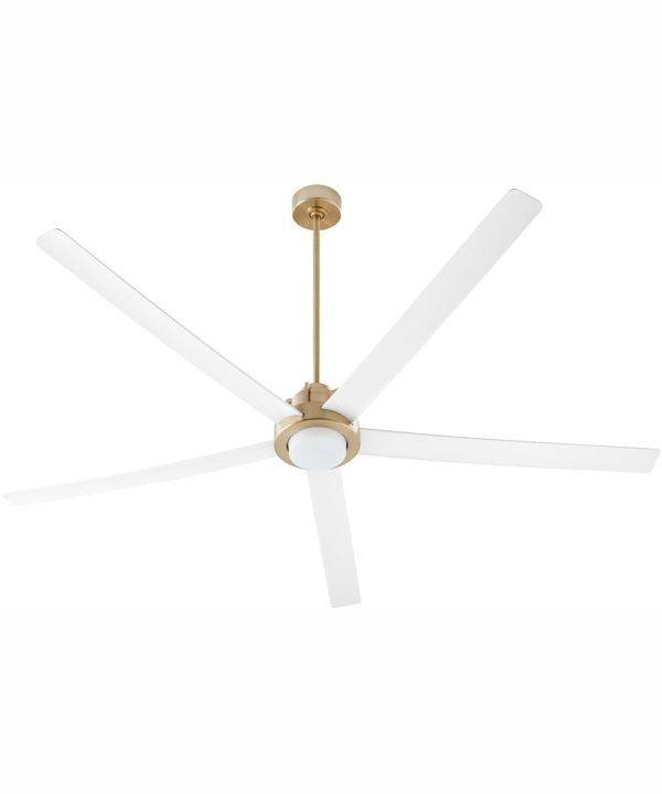 8  Revel Patio Ceiling Fan Aged Brass w  Studio White Sale