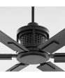 12  Zeus Patio Ceiling Fan Matte Black Hot on Sale