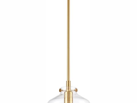 Manhattan Boutique 8   Wide 1-Light Mini Pendant - Brushed Brass Hot on Sale