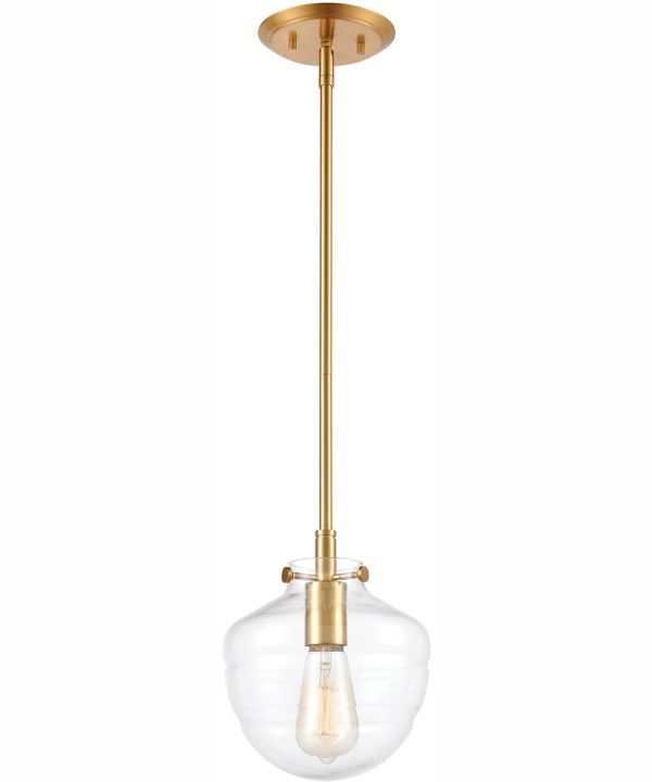 Manhattan Boutique 8   Wide 1-Light Mini Pendant - Brushed Brass Hot on Sale