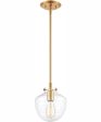 Manhattan Boutique 8   Wide 1-Light Mini Pendant - Brushed Brass Hot on Sale