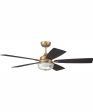 52  Chandler 1-Light Ceiling Fan Satin Brass on Sale