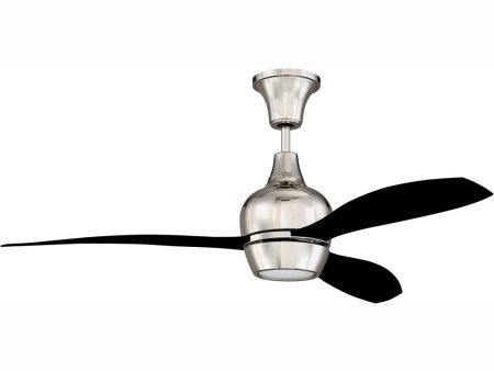 52  Bordeaux 1-Light Ceiling Fan Polished Nickel Online Hot Sale