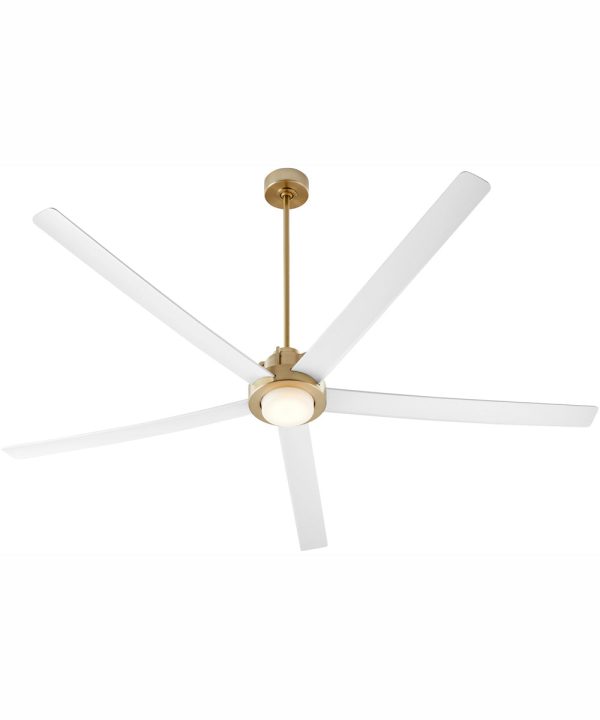 8  Revel Patio Ceiling Fan Aged Brass w  Studio White Sale