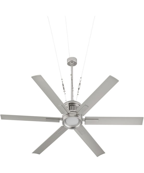 65  Zeus Patio Ceiling Fan Satin Nickel Sale