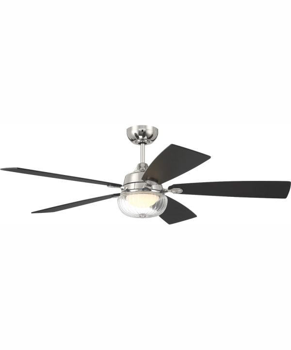 52  Chandler 1-Light Ceiling Fan Polished Nickel Cheap