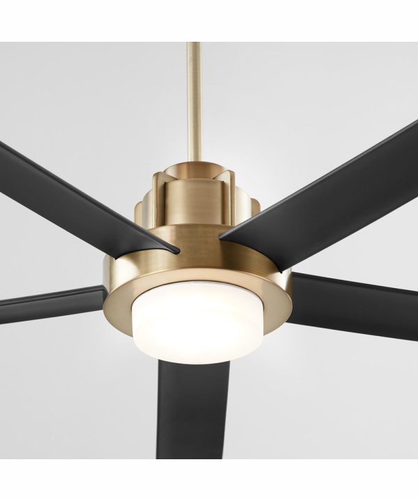 8  Revel Ceiling Fan Aged Brass on Sale