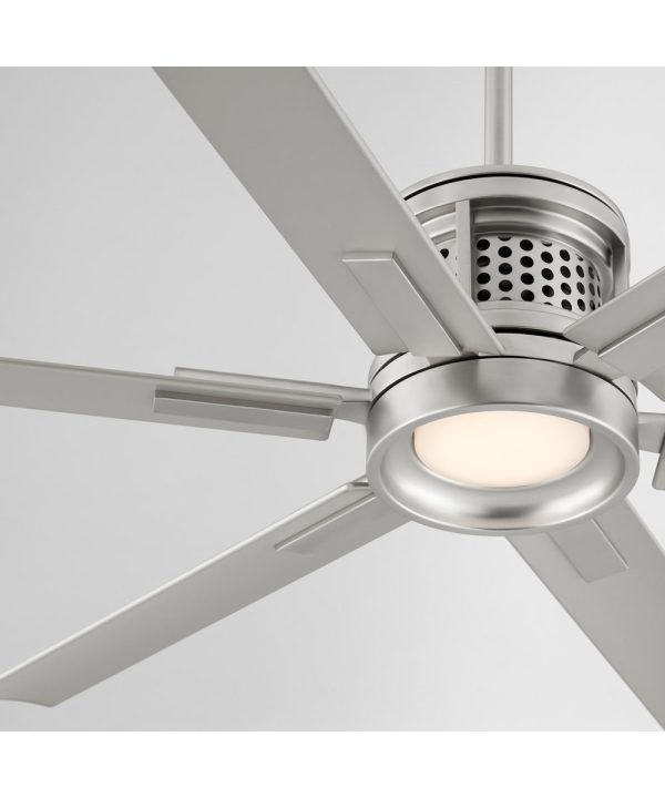 65  Zeus Patio Ceiling Fan Satin Nickel Sale