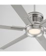 65  Zeus Patio Ceiling Fan Satin Nickel Sale