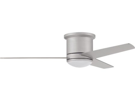 52  Cole 1-Light Ceiling Fan Painted Nickel For Sale