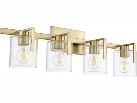 4-light Bath Vanity Light Aged Brass For Discount