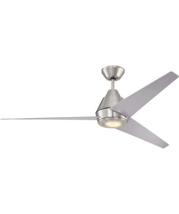 56  Acadian 1-Light Ceiling Fan Brushed Polished Nickel Online Sale