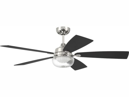 52  Chandler 1-Light Ceiling Fan Polished Nickel Cheap