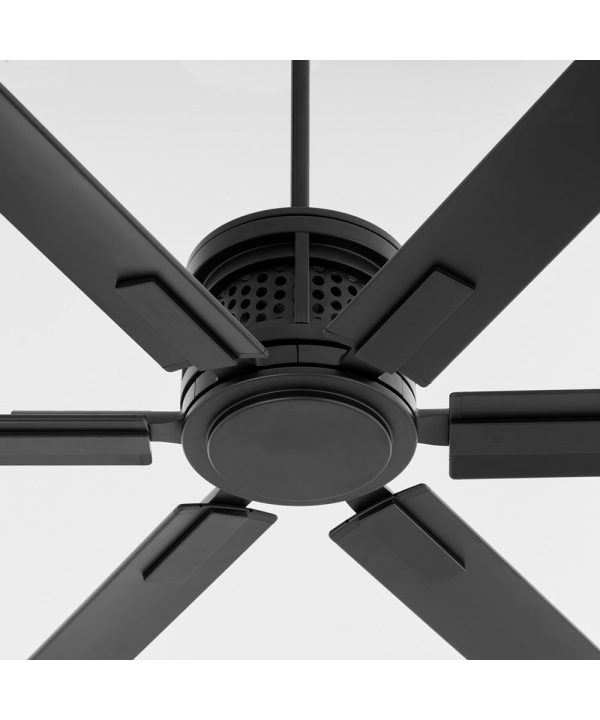 12  Zeus Patio Ceiling Fan Matte Black Hot on Sale