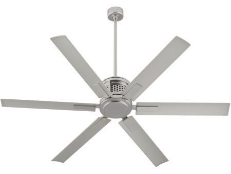 65  Zeus Patio Ceiling Fan Satin Nickel Sale