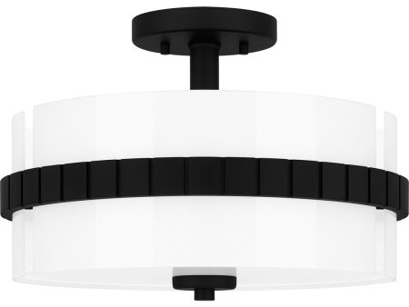 Quoizel Semi-Flush Mount Medium 2-light Semi Flush Mount Matte Black For Cheap