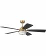 52  Chandler 1-Light Ceiling Fan Satin Brass on Sale