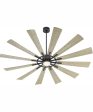 72  Cirque 1-light LED Patio Ceiling Fan Matte Black For Cheap