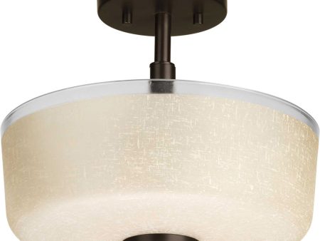 Alexa 2-Light 12-1 4  Semi-Flush Antique Bronze For Discount