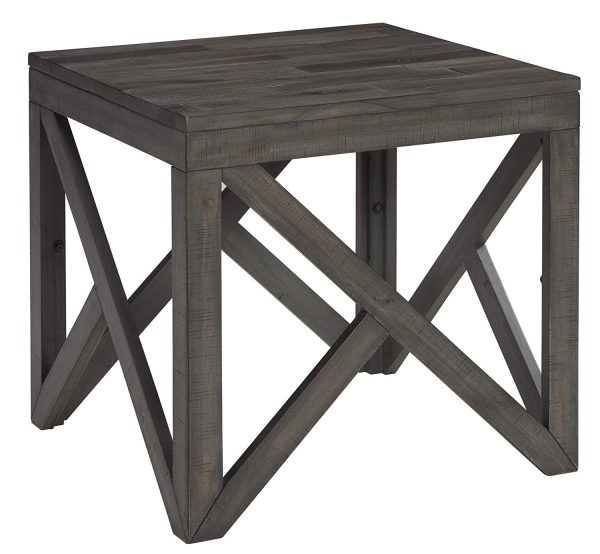 OPEN BOX Haroflyn Square End Table Gray Online now