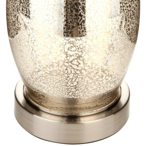 18  Teardrop Lamp Base, Mercury Silver Gold Glass Table Lamp (Base Only) Online Hot Sale