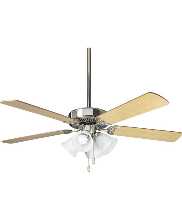 AirPro Builder 52  5-Blade Ceiling Fan Brushed Nickel Hot on Sale