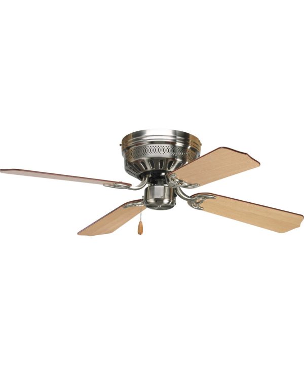 AirPro 42  4-Blade Hugger Ceiling Fan Brushed Nickel Online now