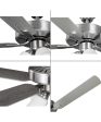 AirPro 52 in. 5-Blade Energy Efficient Rated Ceiling Fan with LED Light Brushed Nickel Cheap