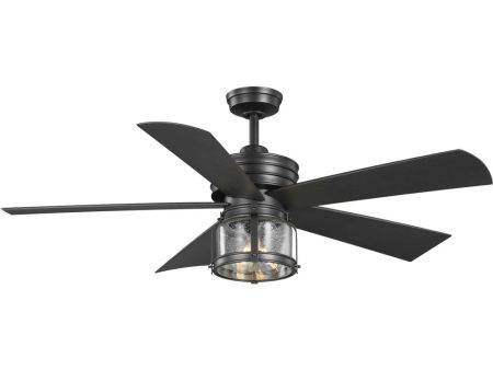 Midvale 5-Blade 56  Indoor Outdoor Coastal Ceiling Fan Blistered Iron Cheap