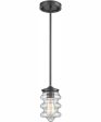 Synchronis 5   Wide 1-Light Mini Pendant - Oil Rubbed Bronze For Cheap