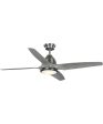 Alleron 4-Blade Grey Weathered Wood 56-Inch DC Motor LED Urban Industrial Ceiling Fan Antique Nickel Sale