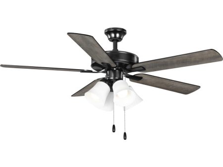 AirPro 52 in. 5-Blade Transitional Ceiling Fan with Light Matte Black Discount