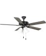 AirPro 52 in. 5-Blade Transitional Ceiling Fan with Light Matte Black Discount