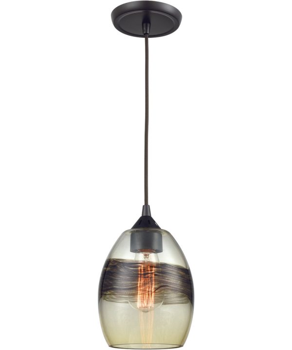 Whisp 6   Wide 1-Light Mini Pendant - Oil Rubbed Bronze For Discount