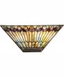 16  Wide Tiffany Jeweled Peacock Wall Sconce Cheap