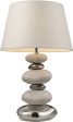 23 H Mary Kate and Ashley Elemis 1-Light Table Lamp Chrome and Stone and Natural For Discount