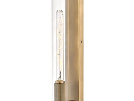 Ryden 1-Light LED Tall Single Light Sconce in Heritage Brass Sale