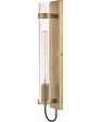 Ryden 1-Light LED Tall Single Light Sconce in Heritage Brass Sale