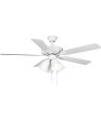 AirPro 52 in. 5-Blade Energy Efficient Rated Ceiling Fan with Light White For Cheap