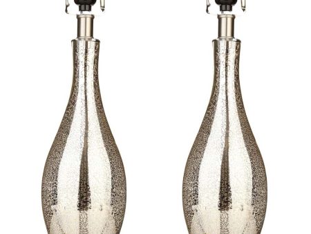 18  Teardrop Lamp Base, Mercury Silver Gold Glass Table Lamp (Base Only) Online Hot Sale