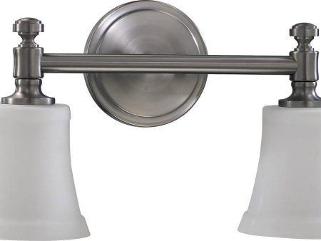 17 w 2-Light Bathroom Vanity Strip Satin Nickel Sale