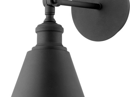 1-light Wall Mount Light Fixture Textured Black Online now