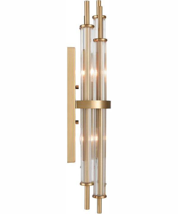 Serena 21.25   High 2-Light Sconce - Satin Brass For Discount