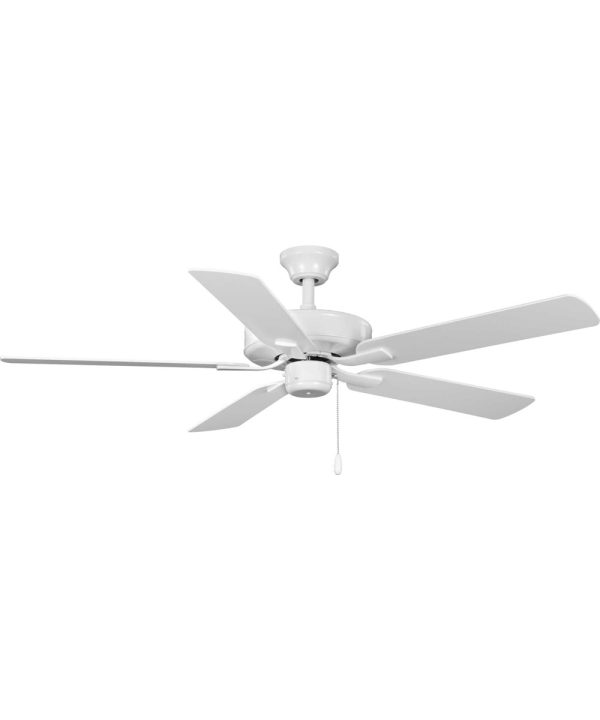 AirPro 52 in. 5-Blade Energy Efficient Rated Transitional Ceiling Fan White For Sale